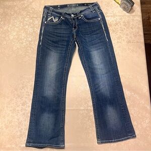 Rock & Roll Cowgirl Dark Blue Boot Cut Jeans 29 x 30
